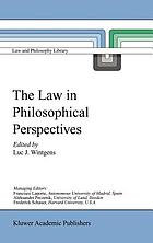 The law in philosophical perspectives : my philosophy of law