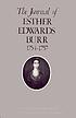 The journal of Esther Edwards Burr, 1754-1757 by Esther Edwards Burr