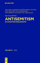 Antisemitism : an annotated bibliography