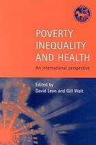 Poverty, inequality and health : an international perspective