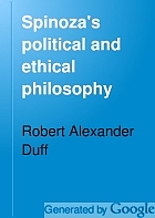Spinoza's political and ethical philosophy,