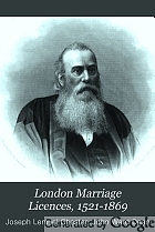 London marriage licences, 1521-1869