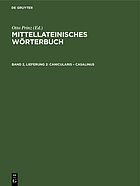 Mittellateinisches Wörterbuch bis zum ausgehenden 13. Jahrhundert