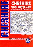 Cheshire : Town Centre Maps with Index and Postcodes.