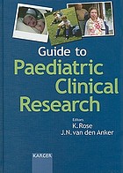 Guide to paediatric clinical research 8 tables