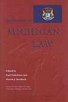 The history of Michigan law
