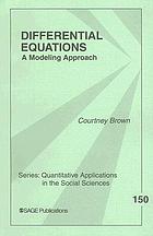 Differential equations : a modeling approach