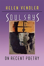 Soul says : on recent poetry