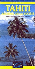 Tahiti, Archipel de la Societe, carte touristique au 1:100 000.