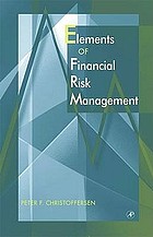 Elements of financial risk management