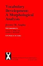 Vocabulary Development : Morphological Analysis