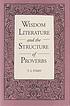 Wisdom literature and the structure of proverbs
