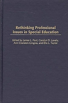 Rethinking professional issues in special education