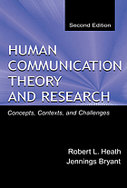 Human communication theory and research : concepts, contexts, and challenges