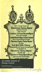 An outline history of Orange County : with an enumeration of the names of its towns, villages, rivers, creeks, lakes, ponds, mountains, hills and other known localities and their etymologies or historical reasons therefor ; together with local traditions and short biographical sketches of early settlers, etc.