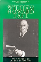 Taft papers on League of Nations