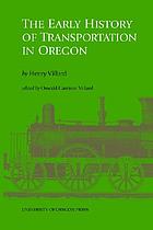 The early history of transportation in Oregon