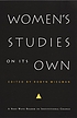 Women's studies on its own : a next wave reader... by Robyn Wiegman