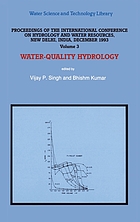 Water-quality hydrology : proceedings of the International Conference on Hydrology and Water Resources, New Delhi, India, December 1993