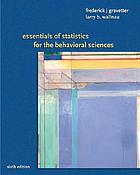 Essentials of statistics for the behavioral sciences