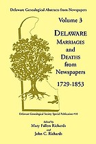 Delaware genealogical abstracts from newspapers
