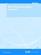 SAS procedures guide : version 8.