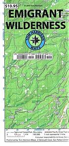 Emigrant Wilderness trail map : shaded-relief topo map