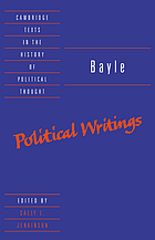 Bayle--political writings