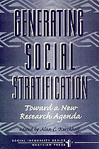 Generating social stratification : toward a new research agenda