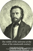 The riddle of the universe at the close of the nineteenth century,