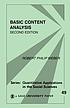 Basic content analysis de Robert Philip Weber