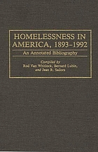 Homelessness in America, 1893-1992 : an annotated bibliography