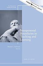 Interpersonal boundaries in teaching and learning