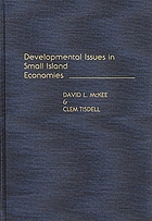 Developmental issues in small island economies