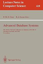 Advanced database systems : 10th British National Conference on Databases, BNCOD 10, Aberdeen, Scotland, July 6-8, 1992 : proceedings