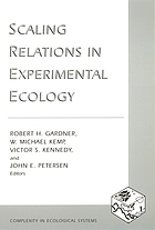 Scaling relations in experimental ecology