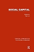 Social capital 1 Foundations: Concepts, theories... by Nan Lin