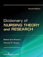 Dictionary of nursing theory and research