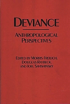 Deviance : anthropological perspectives