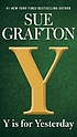 Y is for yesterday Auteur: Sue Grafton
