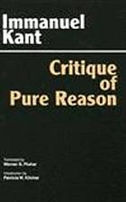 Critique of pure reason