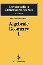 Algebraic geometry I : algebraic curves, algebraic manifolds and schemes