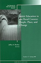 Adult education in the rural context  : people, place, and change