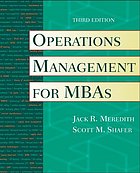 Operations management for MBAs