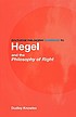 Routledge philosophy guidebook to Hegel and the philosophy of right