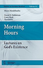 Morning hours : lectures on God's existence