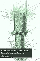 Einführung in die experimentelle Entwickelungsgeschichte (Entwickelungsmechanik)