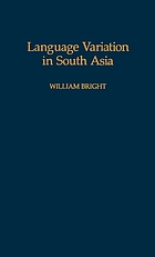 Language variation in South Asia