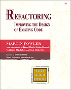 Refactoring : improving the design of existing code