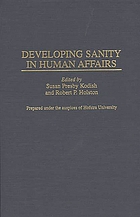 Developing sanity in human affairs
